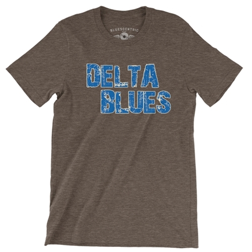 Delta Blues Music T-Shirt - Lightweight Vintage Style - vintageheatherbrown