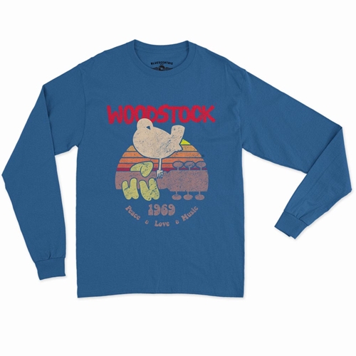 Bird and Guitar Woodstock 1969 Long-Sleeve T-Shirt