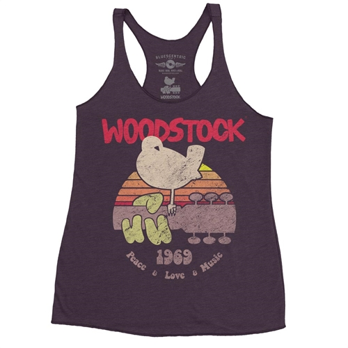 Bird & Guitar Woodstock Racerback Tank - Women