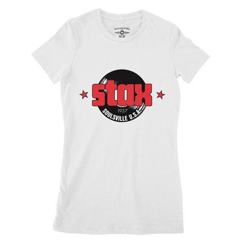 CLOSEOUT Stax Soulsville Ladies T Shirt - white