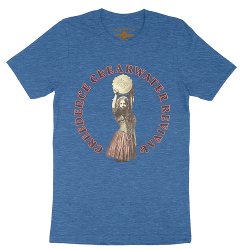 CCR Mardi Gras T-Shirt - Lightweight Vintage Style - heatherbbblue