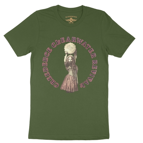 CCR Mardi Gras T-Shirt - Lightweight Vintage Style - olive