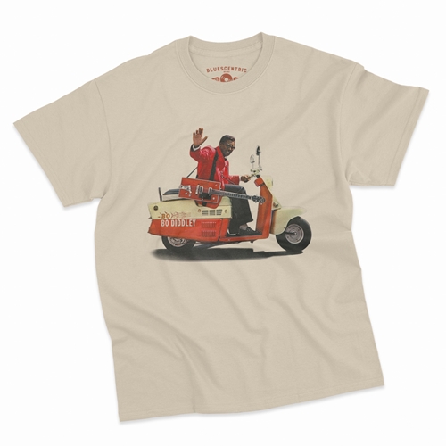 Bo Diddley Scooter T-Shirt - Classic Heavy Cotton