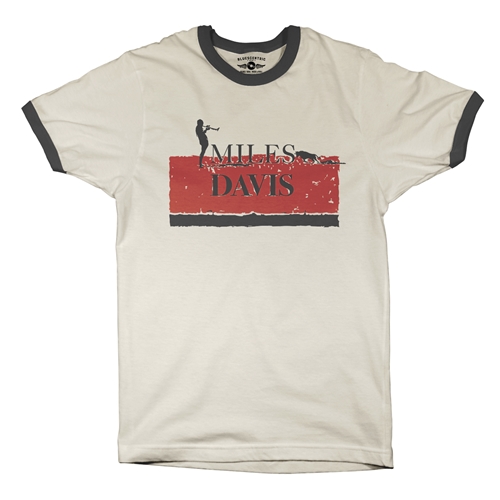 Classic Miles Davis Ringer T-Shirt - ringernaturalblacktrim