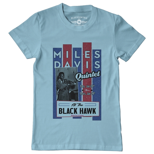 Miles Davis Concert T-Shirt - Classic Heavy Cotton - classiclightblue
