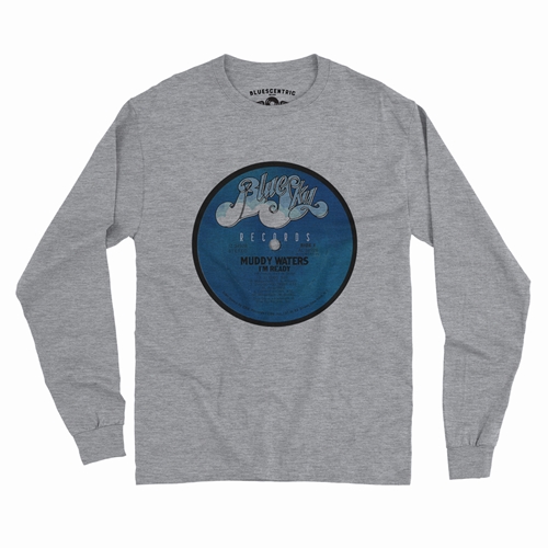 Muddy Waters Blue Sky Vinyl Long Sleeve T-Shirt - longsleeveathleticheather