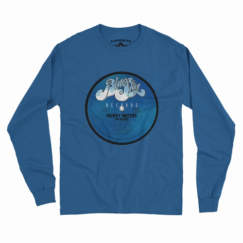 Muddy Waters Blue Sky Vinyl Long Sleeve T-Shirt - longsleeveblue