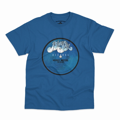 Muddy Waters Blue Sky Vinyl T-Shirt - Classic Heavy Cotton - classicroyalblue