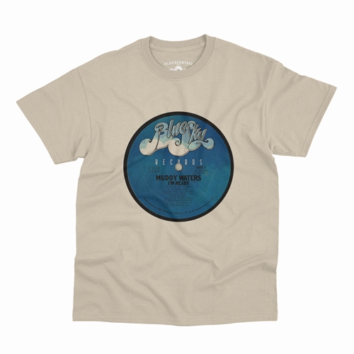 Muddy Waters Blue Sky Vinyl T-Shirt - Classic Heavy Cotton - classicsand