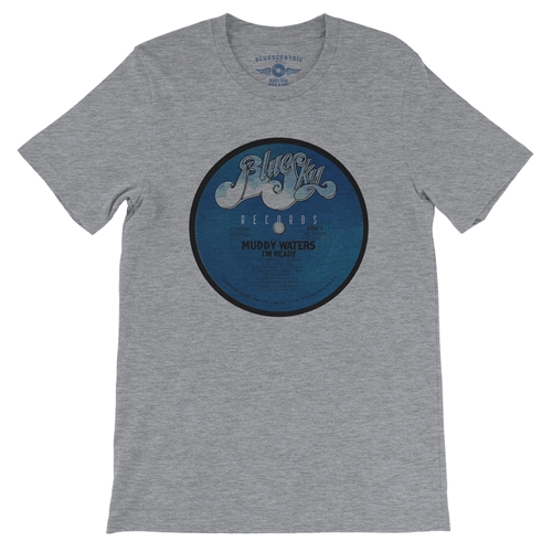 Muddy Waters Blue Sky Vinyl T-Shirt - Lightweight Vintage Style - heatherathletic