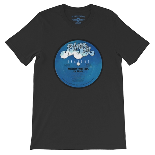 Muddy Waters Blue Sky Vinyl T-Shirt - Lightweight Vintage Style - vintageblack