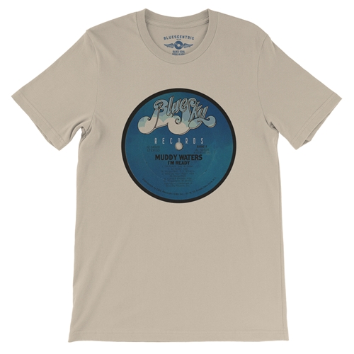 Muddy Waters Blue Sky Vinyl T-Shirt - Lightweight Vintage Style - vintagecream