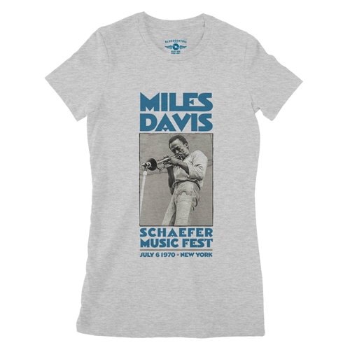 Miles Davis New York City Ladies T Shirt - Relaxed Fit - ladiesathleticheather