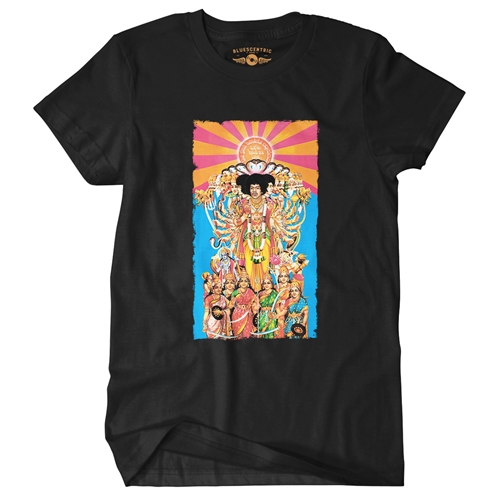 Jimi Hendrix Axis Bold as Love Album T-Shirt - Classic Heavy Cotton - classicblack