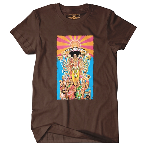 Jimi Hendrix Axis Bold as Love Album T-Shirt - Classic Heavy Cotton - classicchocolate