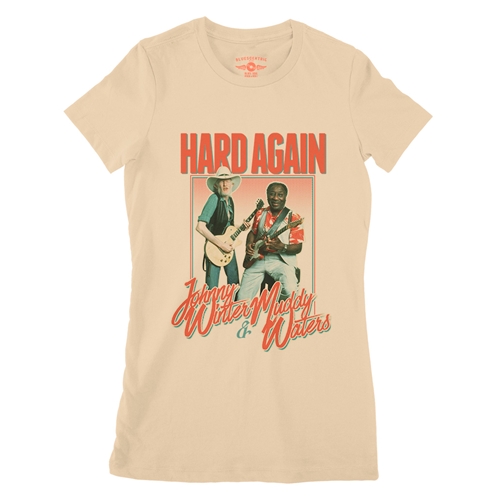 Muddy Waters & Johnny Winter Hard Again Ladies T Shirt - Relaxed Fit - ladiessanddune