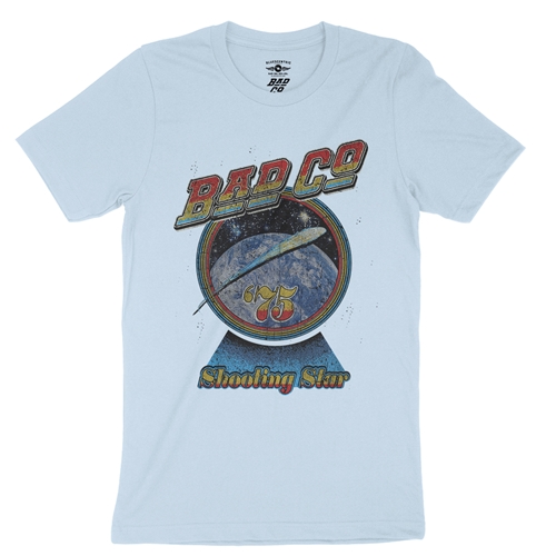 Bad Company Shooting Star T-Shirt - Lightweight Vintage Style - vintagethrowbackblue