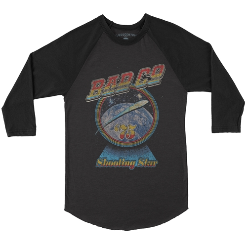 Bad Company Shooting Star Baseball T-Shirt - raglanblackblacksleeve