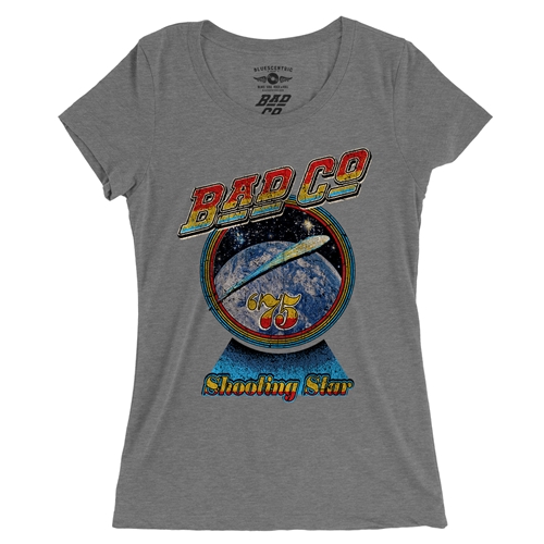 Bad Company Shooting Star Ladies T Shirt - Relaxed Fit - ladiesdeepheather