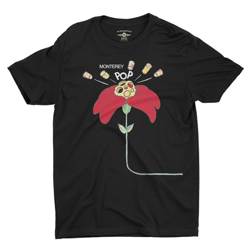 Monterey Pop Festival Dynamite Girl T-Shirt - Lightweight Vintage Style - vintageblack