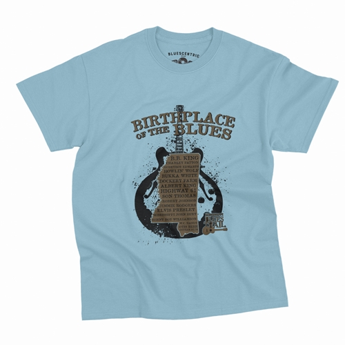 Birthplace of the Blues Trail T-Shirt - Classic Heavy Cotton - classiclightblue