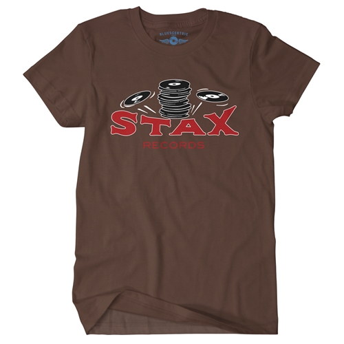 CLOSEOUT Stax Records Stax of Wax T-Shirt - Classic Heavy Cotton - classicchocolate