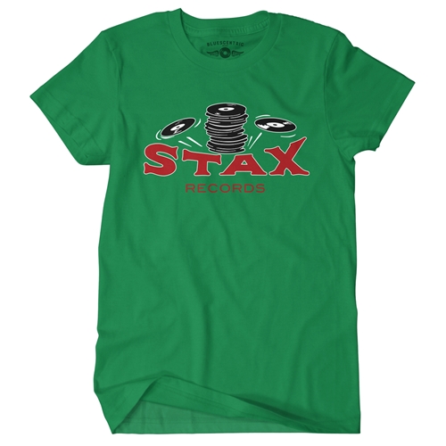 CLOSEOUT Stax Records Stax of Wax T-Shirt - Classic Heavy Cotton - classickellygreen