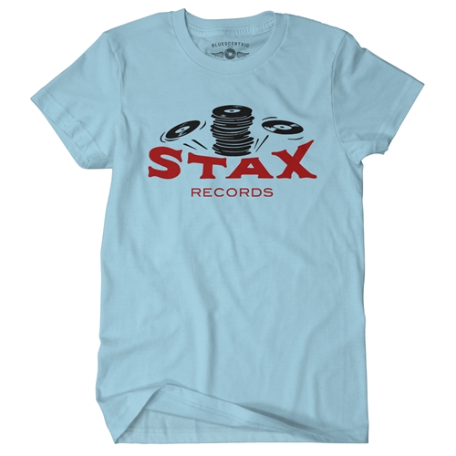 CLOSEOUT Stax Records Stax of Wax T-Shirt - Classic Heavy Cotton - classiclightblue