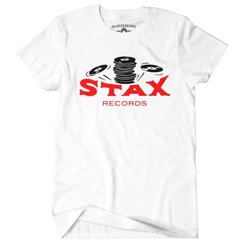 CLOSEOUT Stax Records Stax of Wax T-Shirt - Classic Heavy Cotton - white