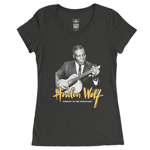 Howlin Wolf Moanin in the Moonlight Ladies T Shirt - Relaxed Fit - ladiesvintageblack