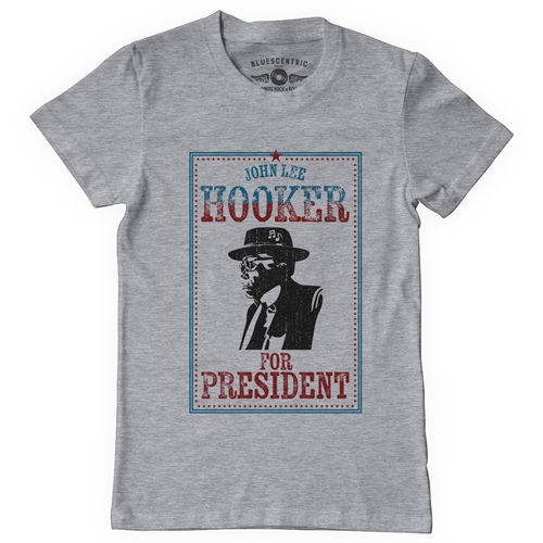 Official John Lee Hooker for President T-Shirt - Classic Heavy Cotton - heatherathletic