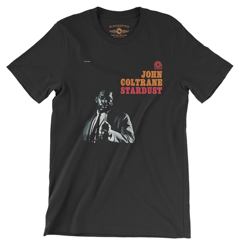 John Coltrane Stardust T-Shirt - Lightweight Vintage Style - vintageblack