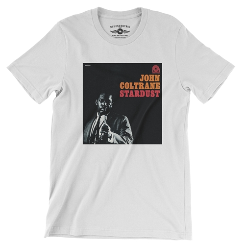 John Coltrane Stardust T-Shirt - Lightweight Vintage Style - white