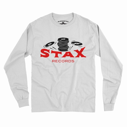 CLOSEOUT Stax Records Stax of Wax Long Sleeve T-Shirt - longsleevewhite