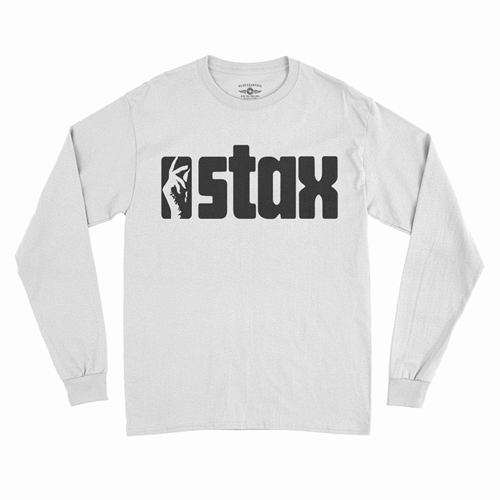 CLOSEOUT Small Batch Throwback Snapping Fingers Stax Long Sleeve T-Shirt - longsleevewhite