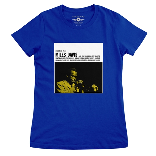 CLOSEOUT Miles Davis Prestige 7150 Ladies T Shirt - ladiesblue