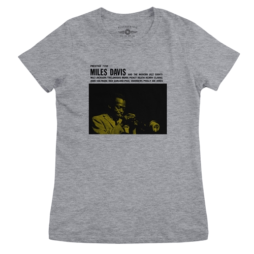 CLOSEOUT Miles Davis Prestige 7150 Ladies T Shirt - ladiesheathergrey