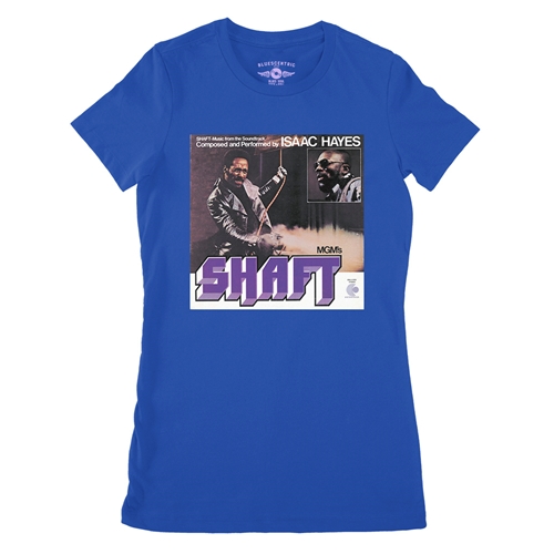CLOSEOUT Isaac Hayes SHAFT Ladies T Shirt - ladiesblue