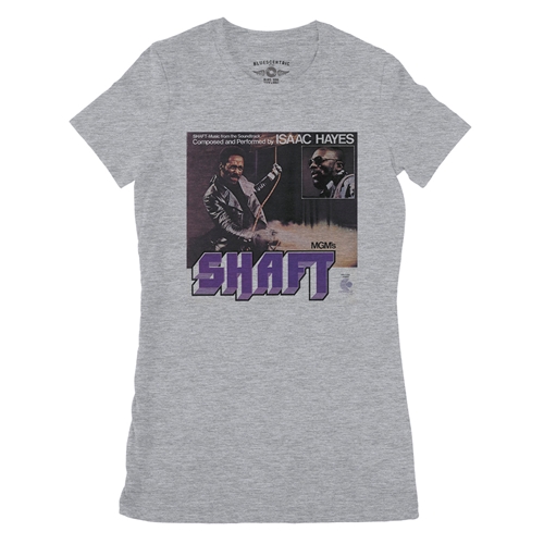 CLOSEOUT Isaac Hayes SHAFT Ladies T Shirt - ladiesheathergrey