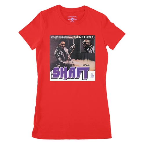 CLOSEOUT Isaac Hayes SHAFT Ladies T Shirt - ladiesred