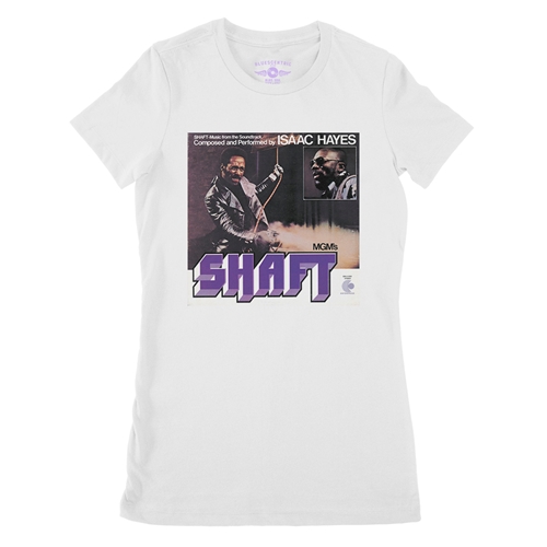CLOSEOUT Isaac Hayes SHAFT Ladies T Shirt - white