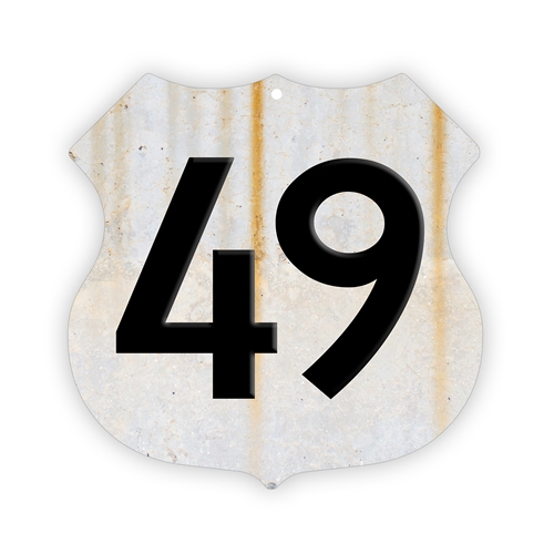 Highway 49 Sign - 12.5" Aluminum 