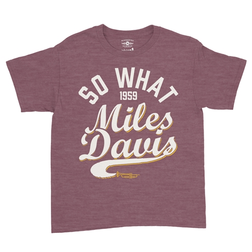 Miles Davis So What 1959 Youth T-Shirt - Lightweight Vintage Children & Toddlers - youthheathermaroon