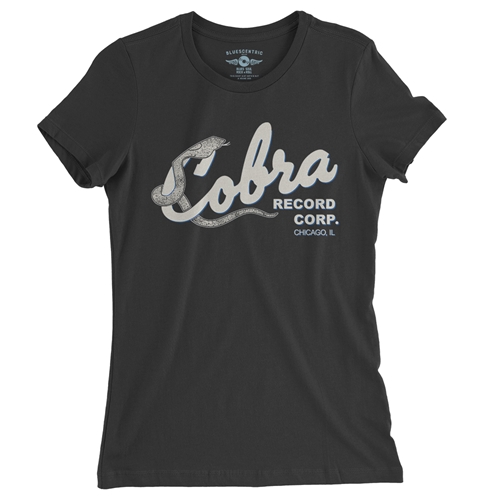 Cobra Records Ladies T Shirt - Relaxed Fit - ladiesvintageblack