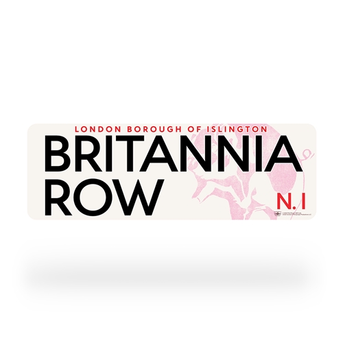 Pink Floyd Britannia Row Sign (London Borough of Islington Edition) Aluminum Sign - 6 x 18 in