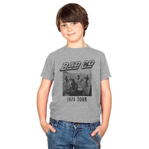 Vintage Bad Company 1974 Tour Youth T-Shirt - Lightweight Vintage Children & Toddlers - youthheatherathletic