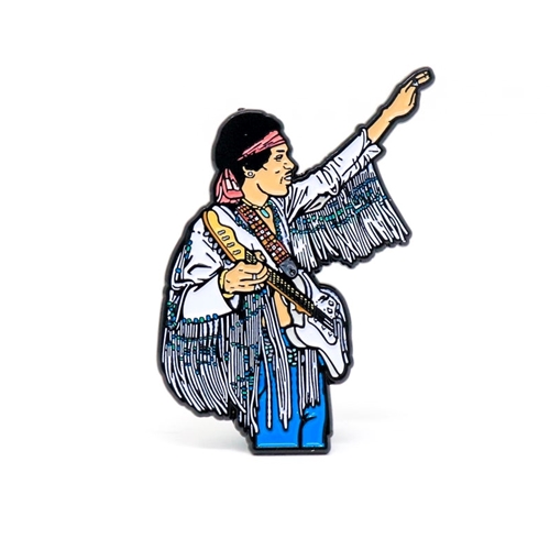Jimi Hendrix at Woodstock Enamel Pin