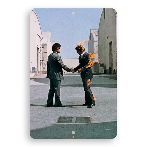Pink Floyd Wish You Were Here Aluminum Sign - 8 x 12 in