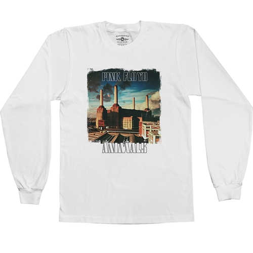 Pink Floyd Animals Album Cover Long Sleeve T-Shirt - longsleevewhite