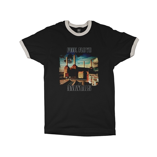 Pink Floyd Animals Album Cover Ringer T-Shirt - ringerblackcreamtrim